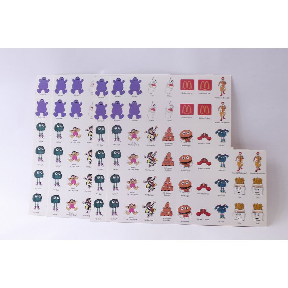 McDonald's GO Characters, Card Set, Unpunched Cards, Matching Game,